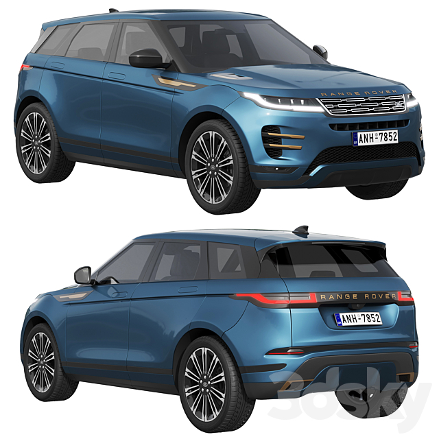 Land Rover Range Rover Evoque 2024 3ds Max - thumbnail 1