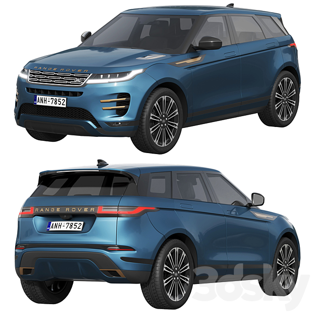 Land Rover Range Rover Evoque 2024 3ds Max - thumbnail 2