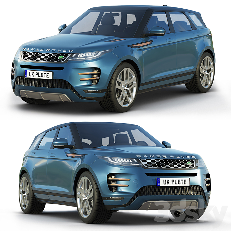 Land Rover Range Rover Evoque R-dynamic 2019 3DS Max - thumbnail 1