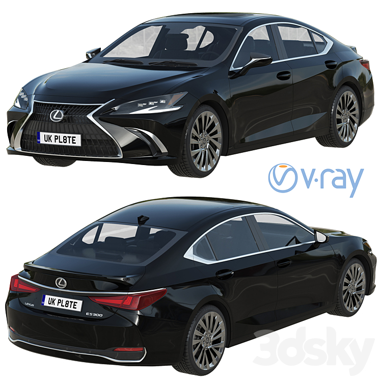 Lexus ES 2022 3DS Max - thumbnail 2