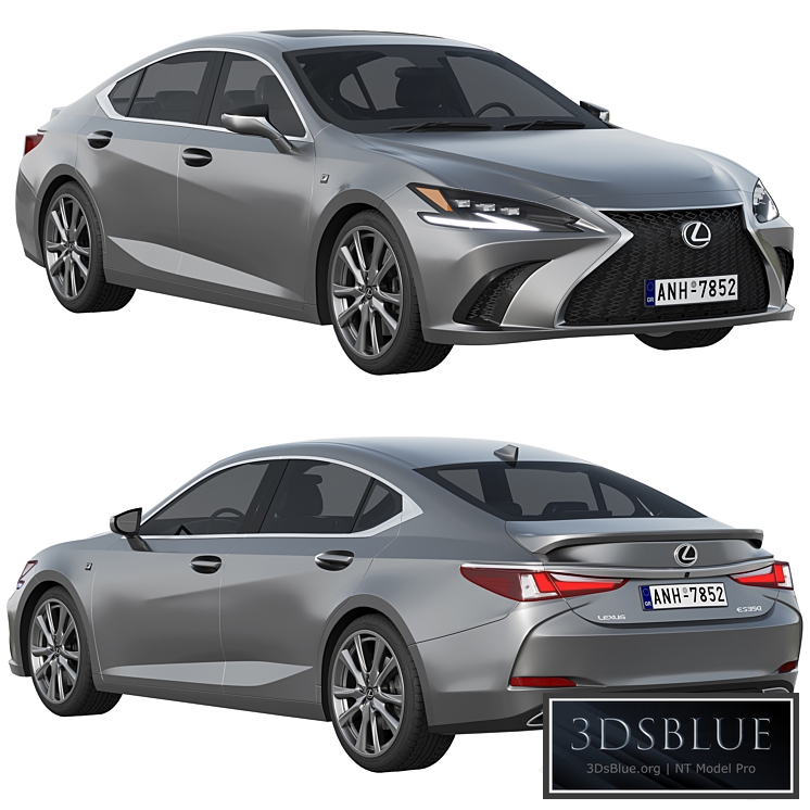 Lexus ES F-sport 2022 3DS Max - thumbnail 3