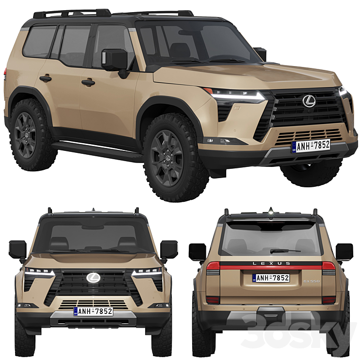 Lexus GX Overtrail 2024 3DS Max Model - thumbnail 1