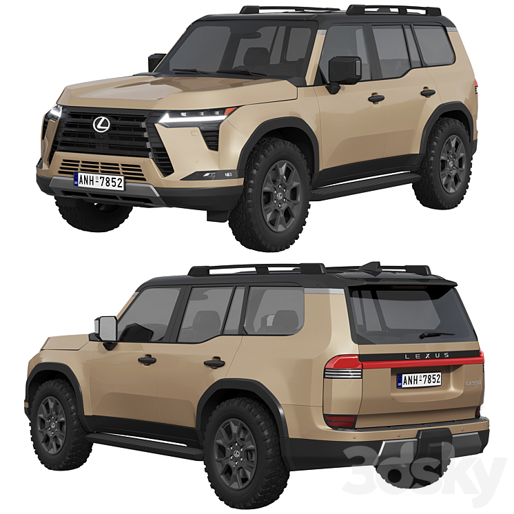 Lexus GX Overtrail 2024 3DS Max Model - thumbnail 2