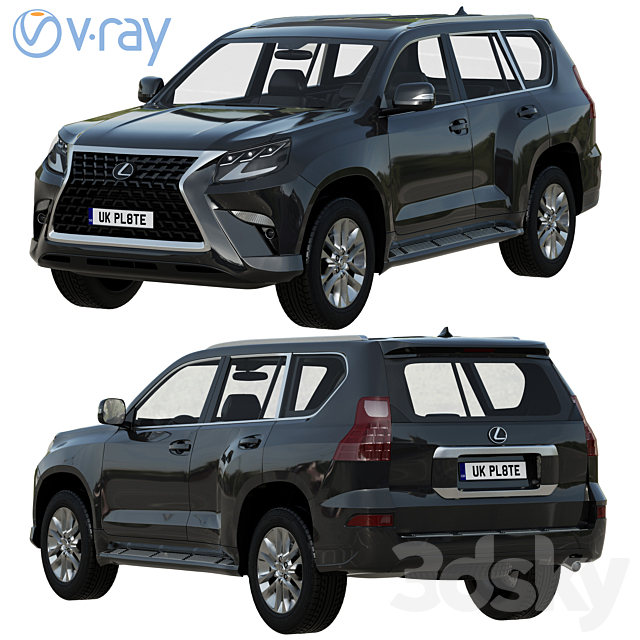 Lexus GX460 2021 3DS Max Model - thumbnail 2