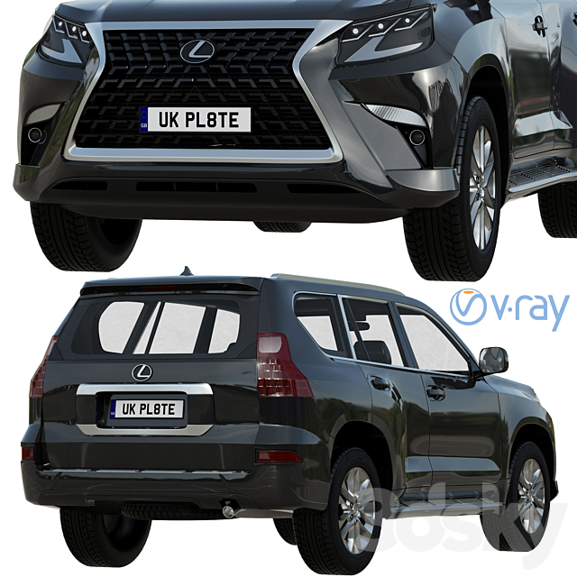 Lexus GX460 2021 3DS Max Model - thumbnail 4