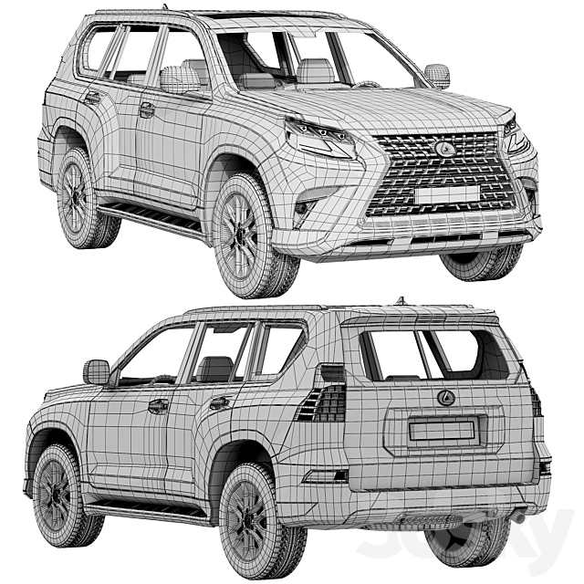 Lexus GX460 2021 3DS Max Model - thumbnail 5