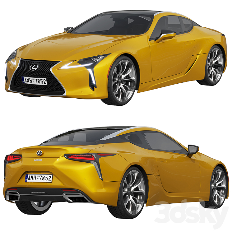 Lexus LC 500 2023 3DS Max Model - thumbnail 2