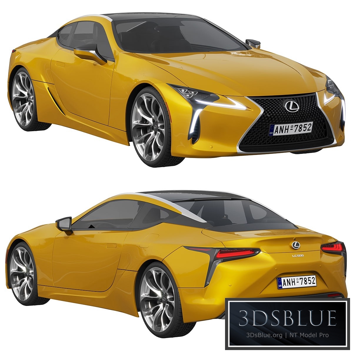 Lexus LC 500 2023 3DS Max - thumbnail 3