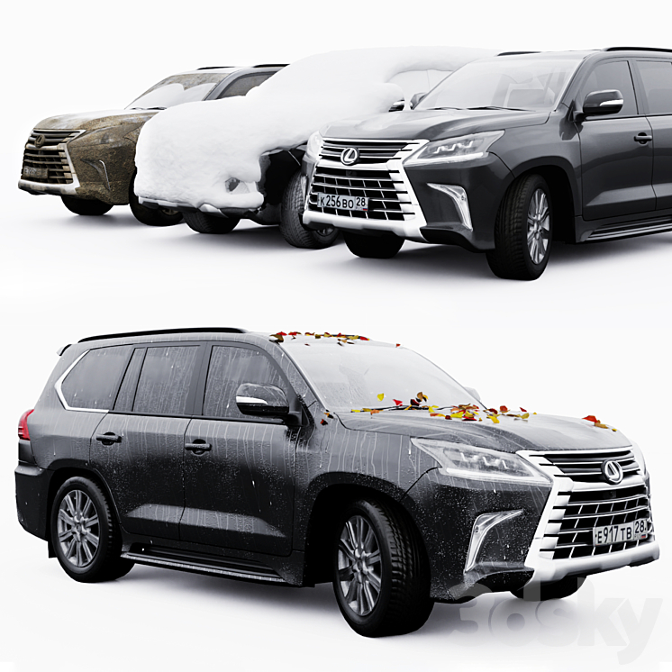 Lexus LX570 3DS Max Model - thumbnail 3