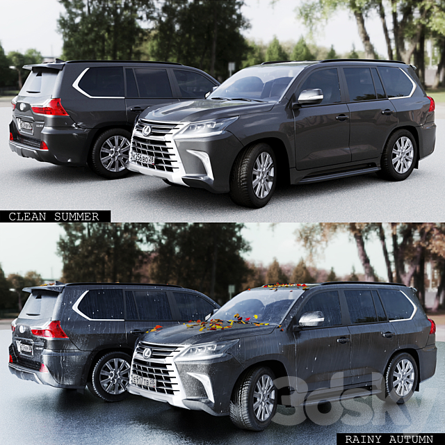 Lexus LX570 3DS Max Model - thumbnail 3