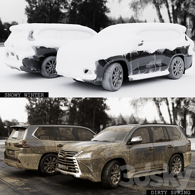 Lexus LX570 3DS Max Model - thumbnail 4