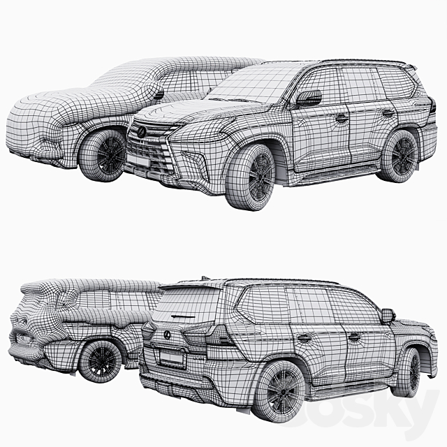 Lexus LX570 3DS Max Model - thumbnail 6