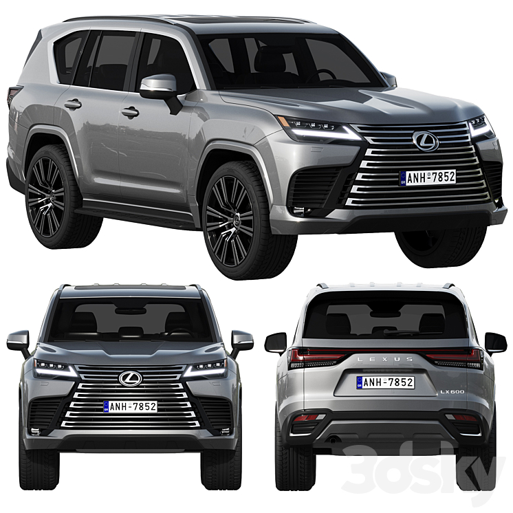 Lexus LX600 2022 3DS Max - thumbnail 1