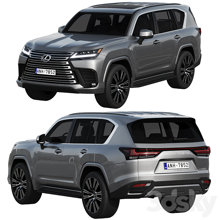 Lexus LX600 2022 3DS Max - thumbnail 2