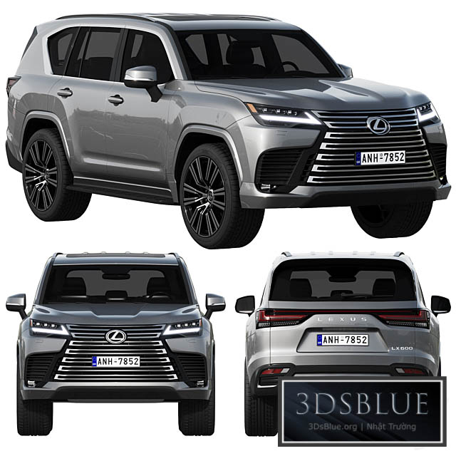 Lexus LX600 2022 3DS Max - thumbnail 3