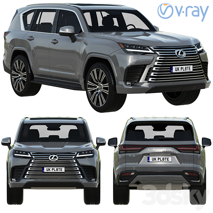 Lexus LX600 2022 3DS Max - thumbnail 1