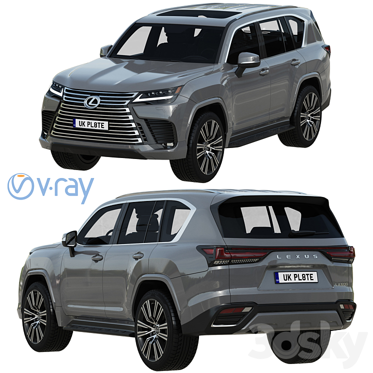 Lexus LX600 2022 3DS Max - thumbnail 2