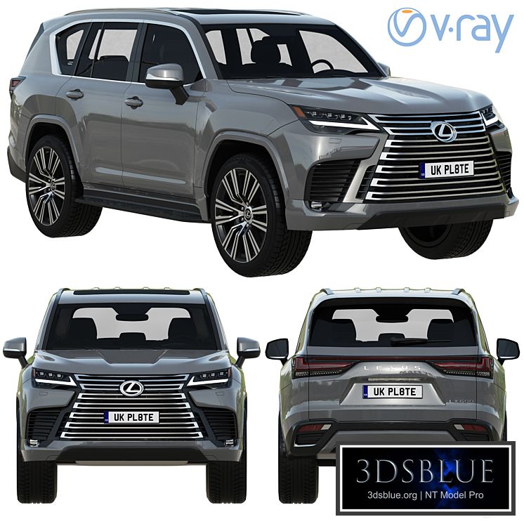 Lexus LX600 2022 3DS Max - thumbnail 3