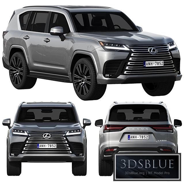 Lexus LX600 2022 3DS Max - thumbnail 3