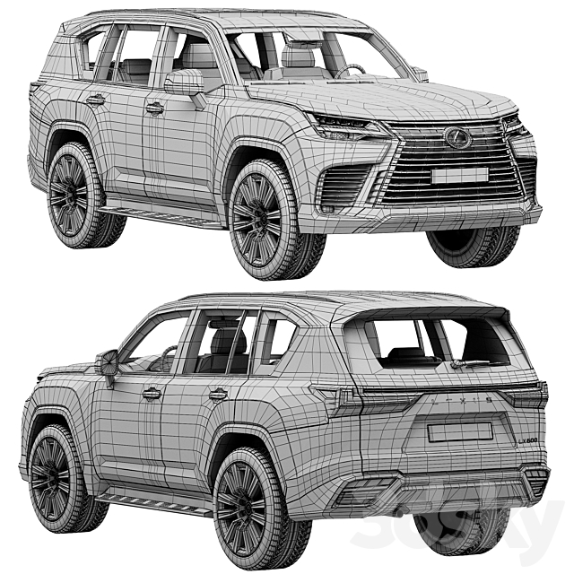 Lexus LX600 2022 3DSMax File - thumbnail 6