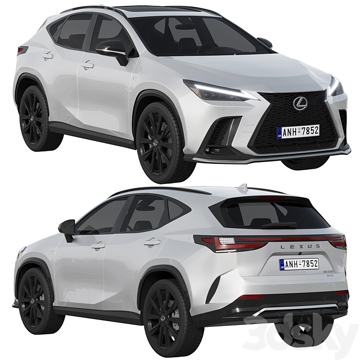 Lexus NX300 F-Sport 2022 3DS Max - thumbnail 1