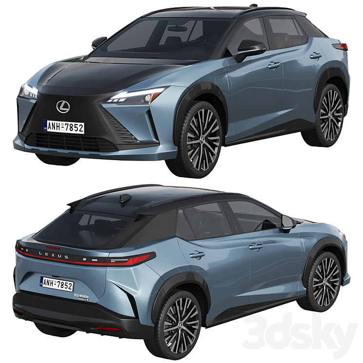 Lexus RZ 450e 2023 3DS Max - thumbnail 2