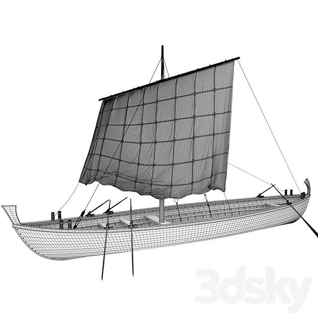 Liburne Minerva Boat 3ds Max - thumbnail 3