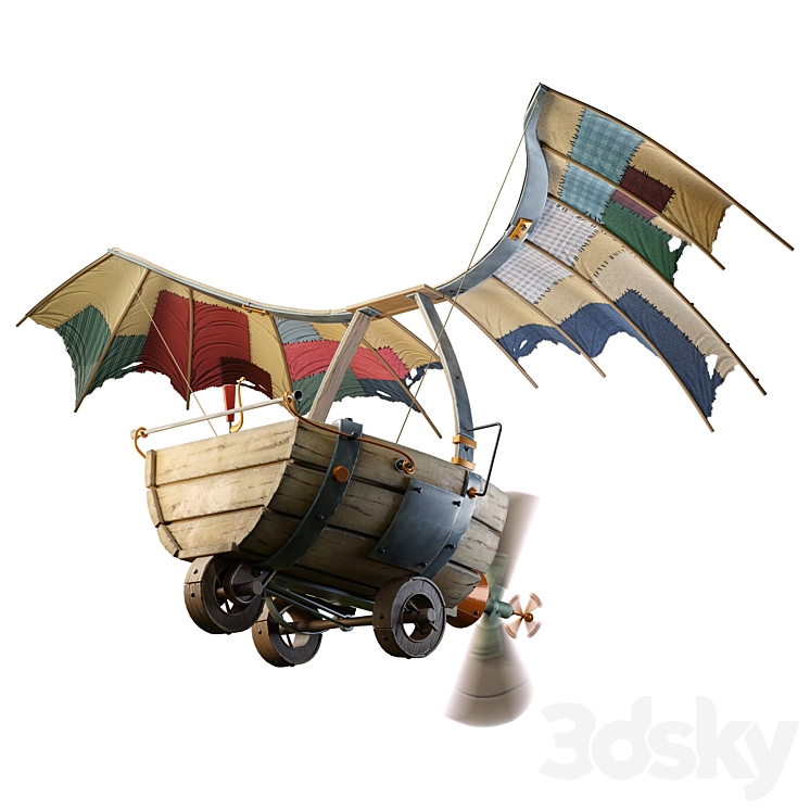 little flying boat 3DS Max Model - thumbnail 1