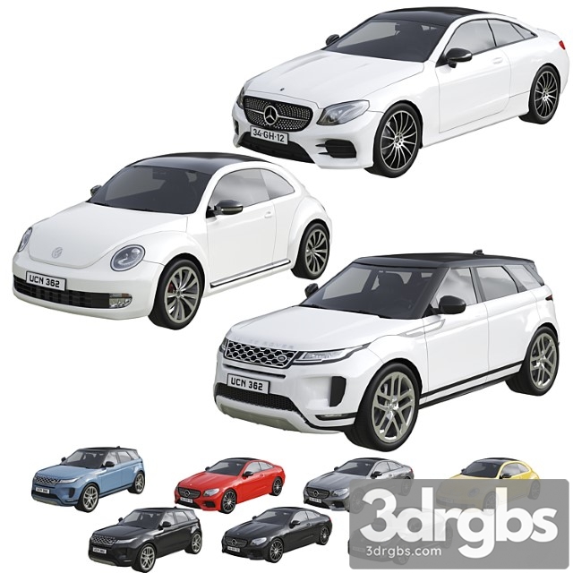 Low poly cars set 3dsmax Download - thumbnail 1