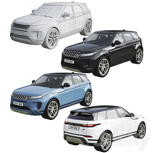 Low Poly Cars Set 3DSMax File - thumbnail 3