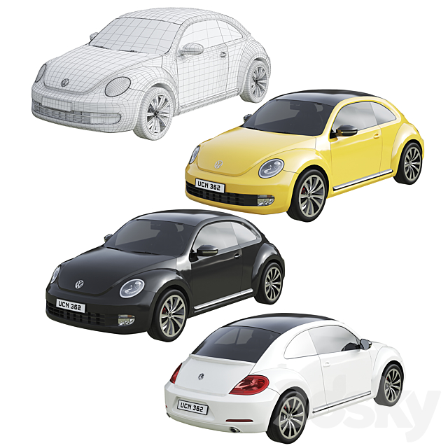 Low Poly Cars Set 3DSMax File - thumbnail 4