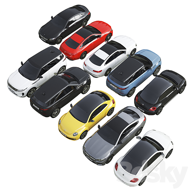 Low Poly Cars Set 3DSMax File - thumbnail 5