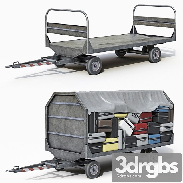 Luggage trolley 3dsmax Download - thumbnail 1