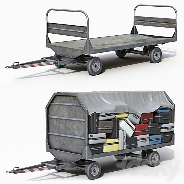 Luggage trolley 3DSMax File - thumbnail 1