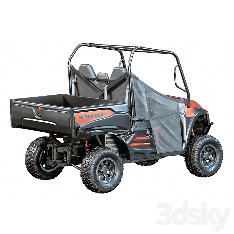 Mahindra Retriever 1000 3DS Max Model - thumbnail 2