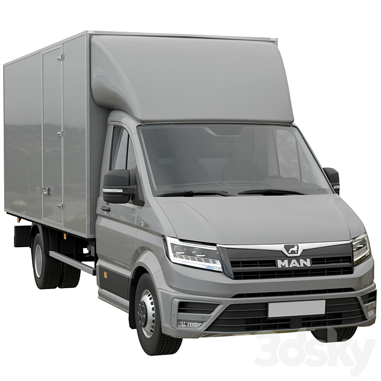 MAN TGE 6.180 MAXI isothermal van 3DS Max Model - thumbnail 1