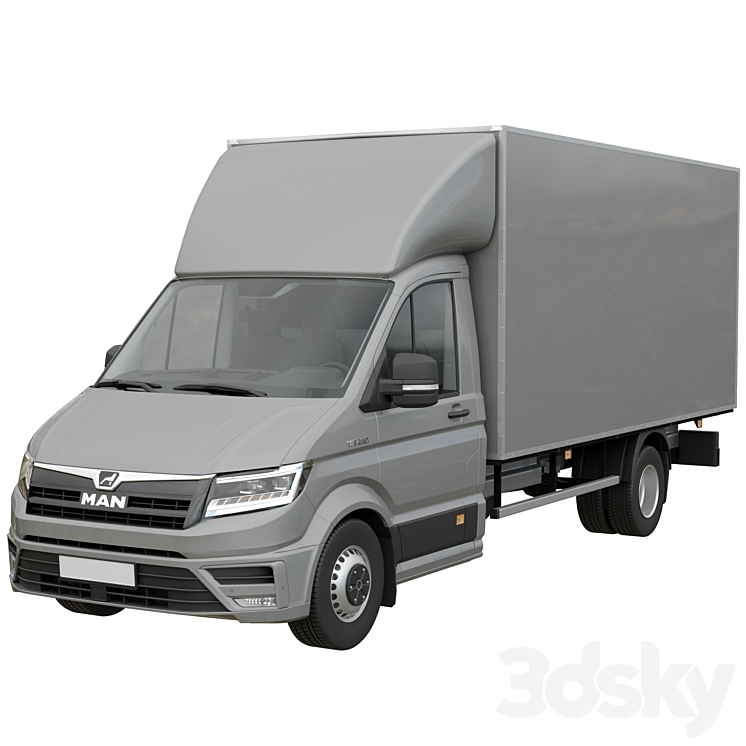 MAN TGE 6.180 MAXI isothermal van 3DS Max Model - thumbnail 2