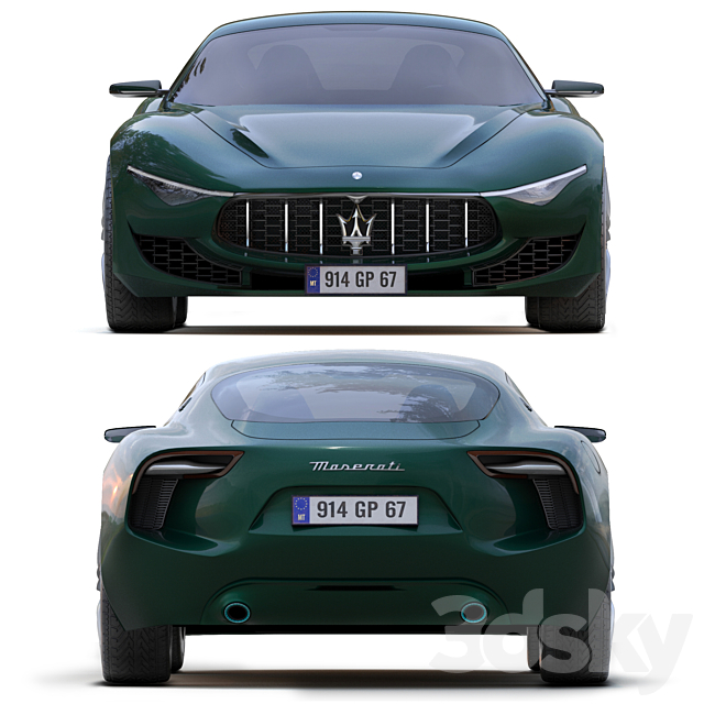 Maserati Alfieri 3DS Max Model - thumbnail 3