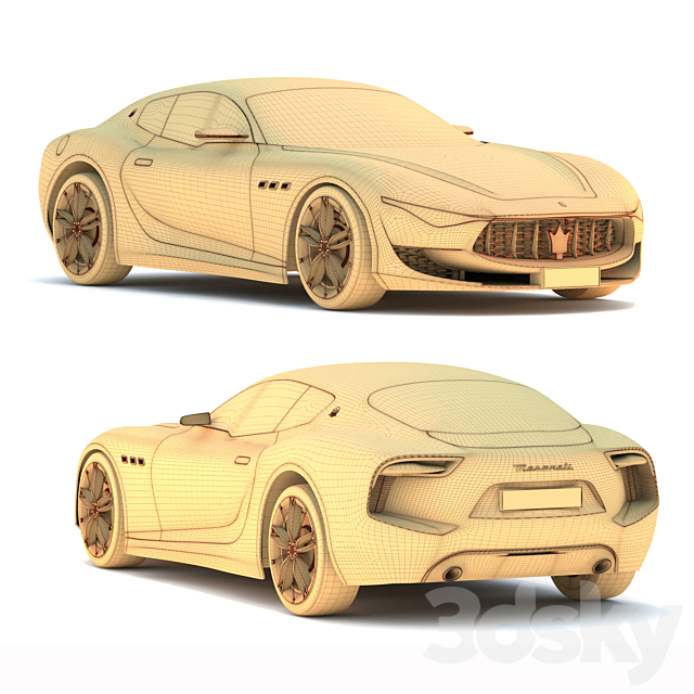 Maserati Alfieri 3DS Max Model - thumbnail 5