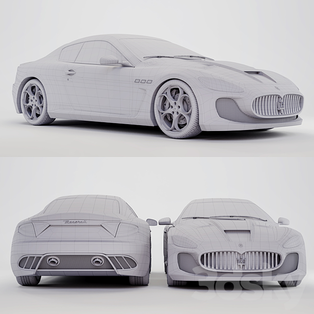 Maserati granturismo 3DS Max Model - thumbnail 2