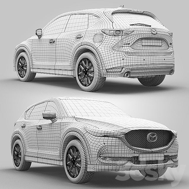 Mazda CX-5 2017 3DSMax File - thumbnail 3