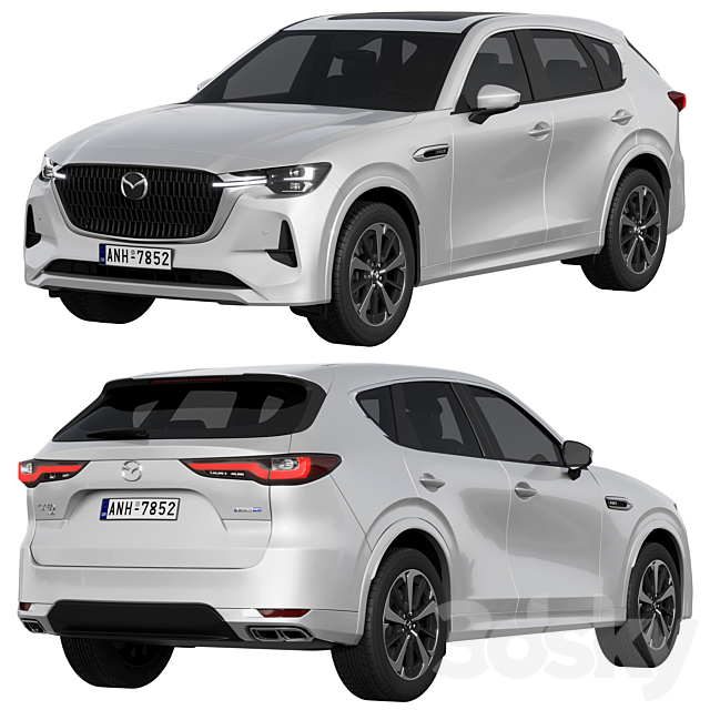 Mazda CX-60 3DS Max Model - thumbnail 2