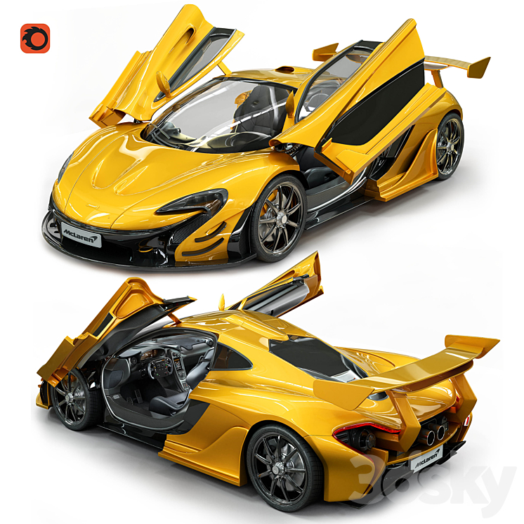 McLaren_P1 3DS Max Model - thumbnail 1