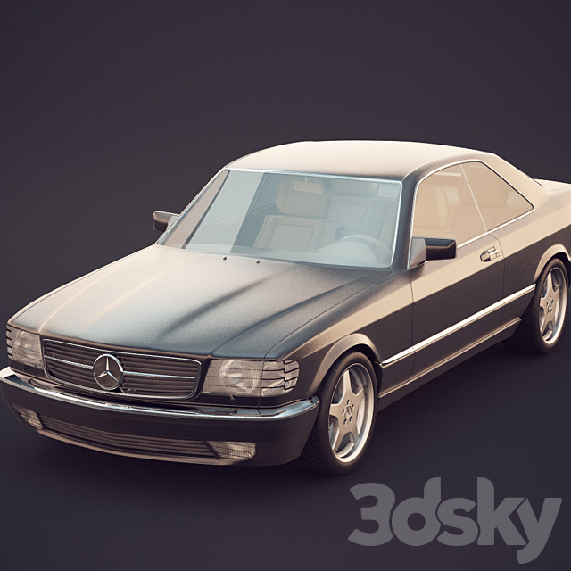 mercedes 560sec 3DSMax File - thumbnail 1