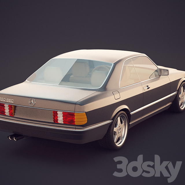 mercedes 560sec 3DSMax File - thumbnail 2