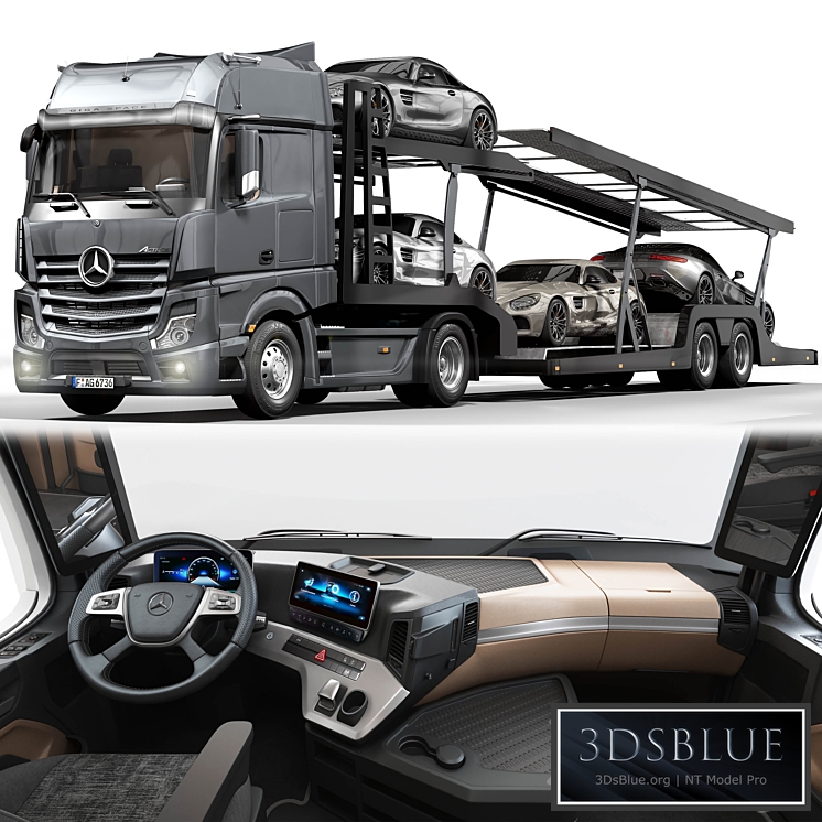 Mercedes actros 3DS Max - thumbnail 3