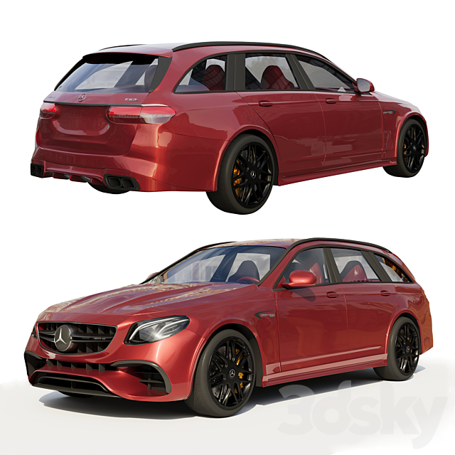 Mercedes-AMG E63 S Wagon 3ds Max - thumbnail 1