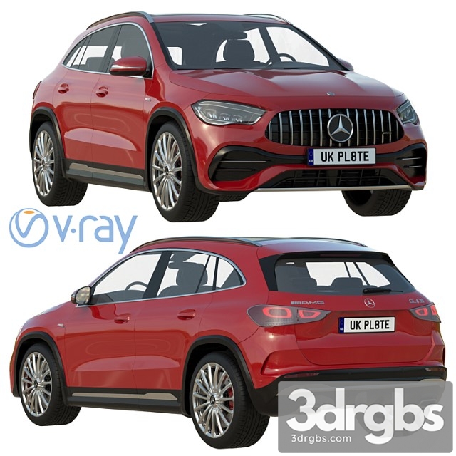 Mercedes-amg gla 35 4matic 3dsmax Download - thumbnail 1