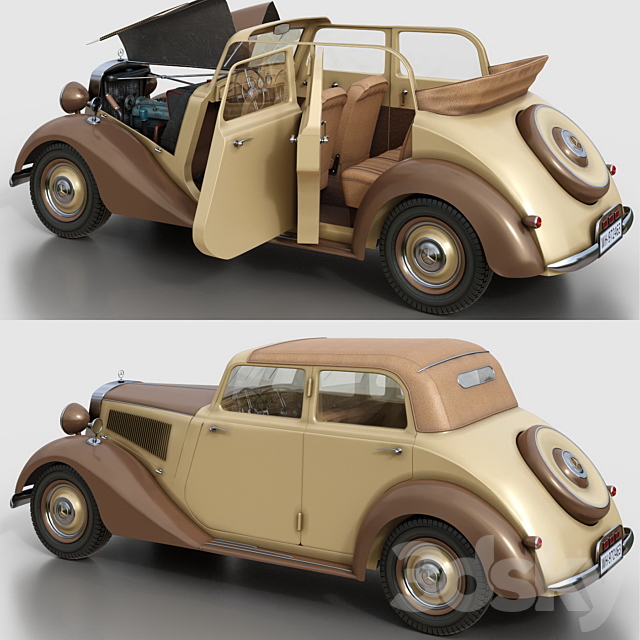 Mercedes-Benz 170V 1936 3DS Max Model - thumbnail 2