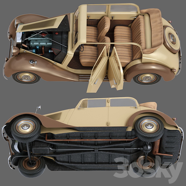 Mercedes-Benz 170V 1936 3DS Max Model - thumbnail 4